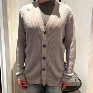 Nordstrom large v neck ribbed cardigan sweater large